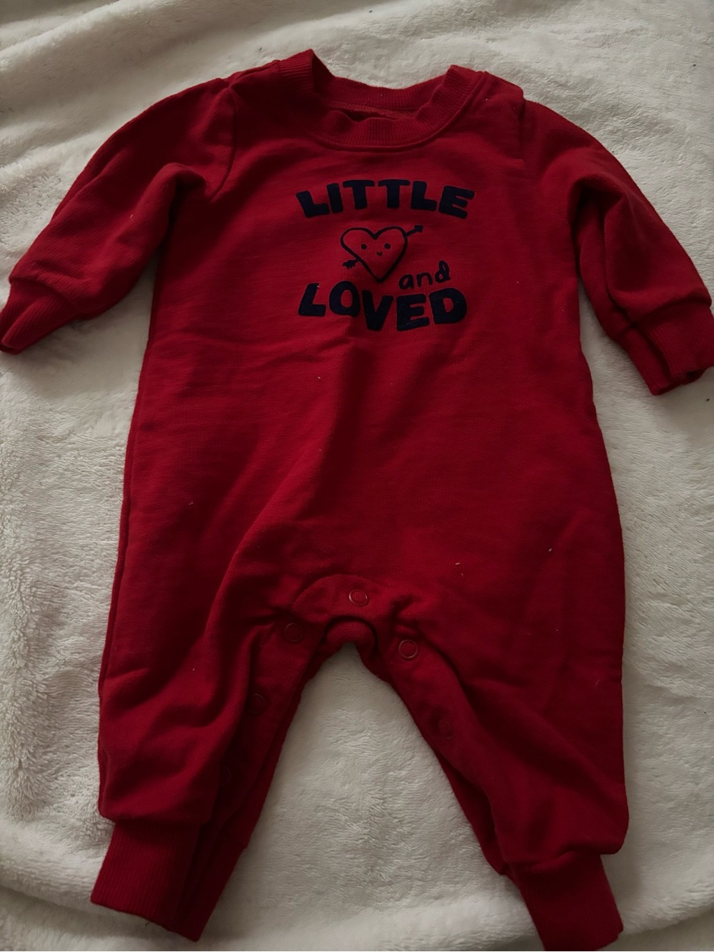 Little Loved Red Baby One-Piece
